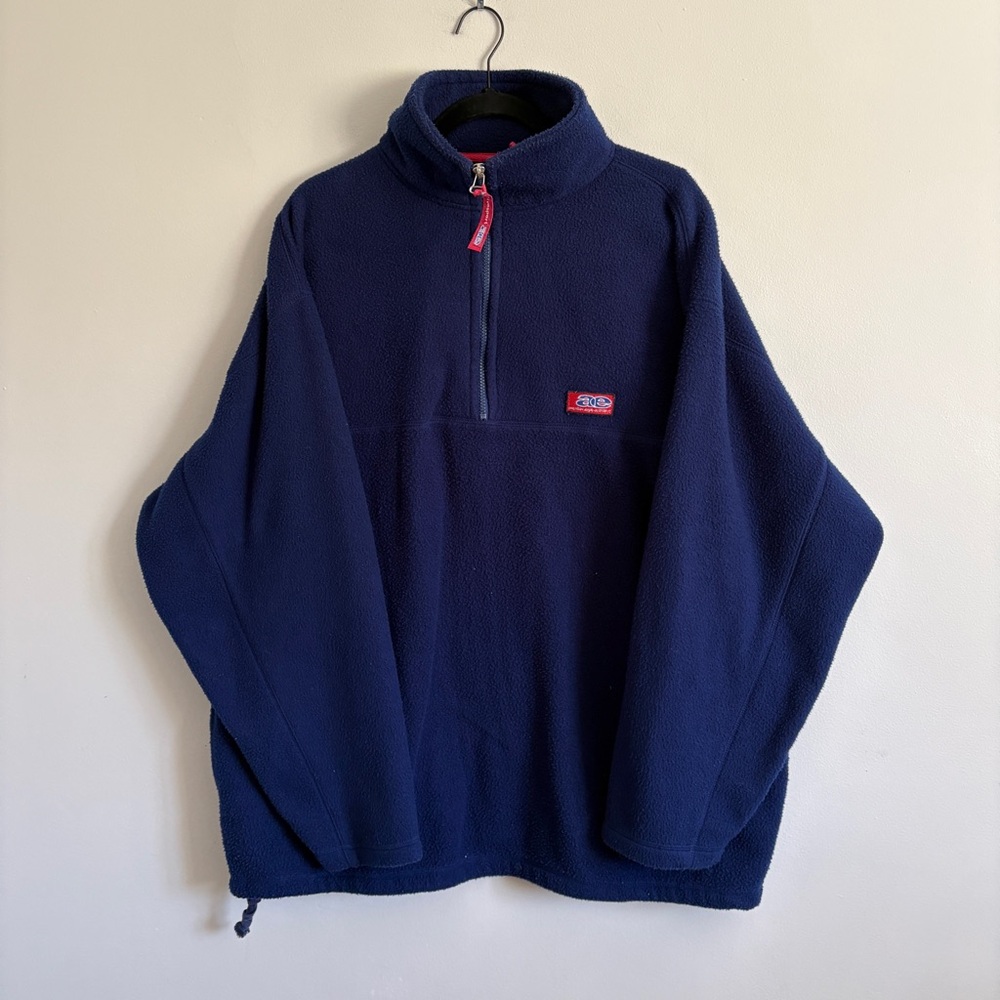 VTG 90s American Eagle AE Mens Large 1/4 Zip Fleece Activesport Pullover Blue